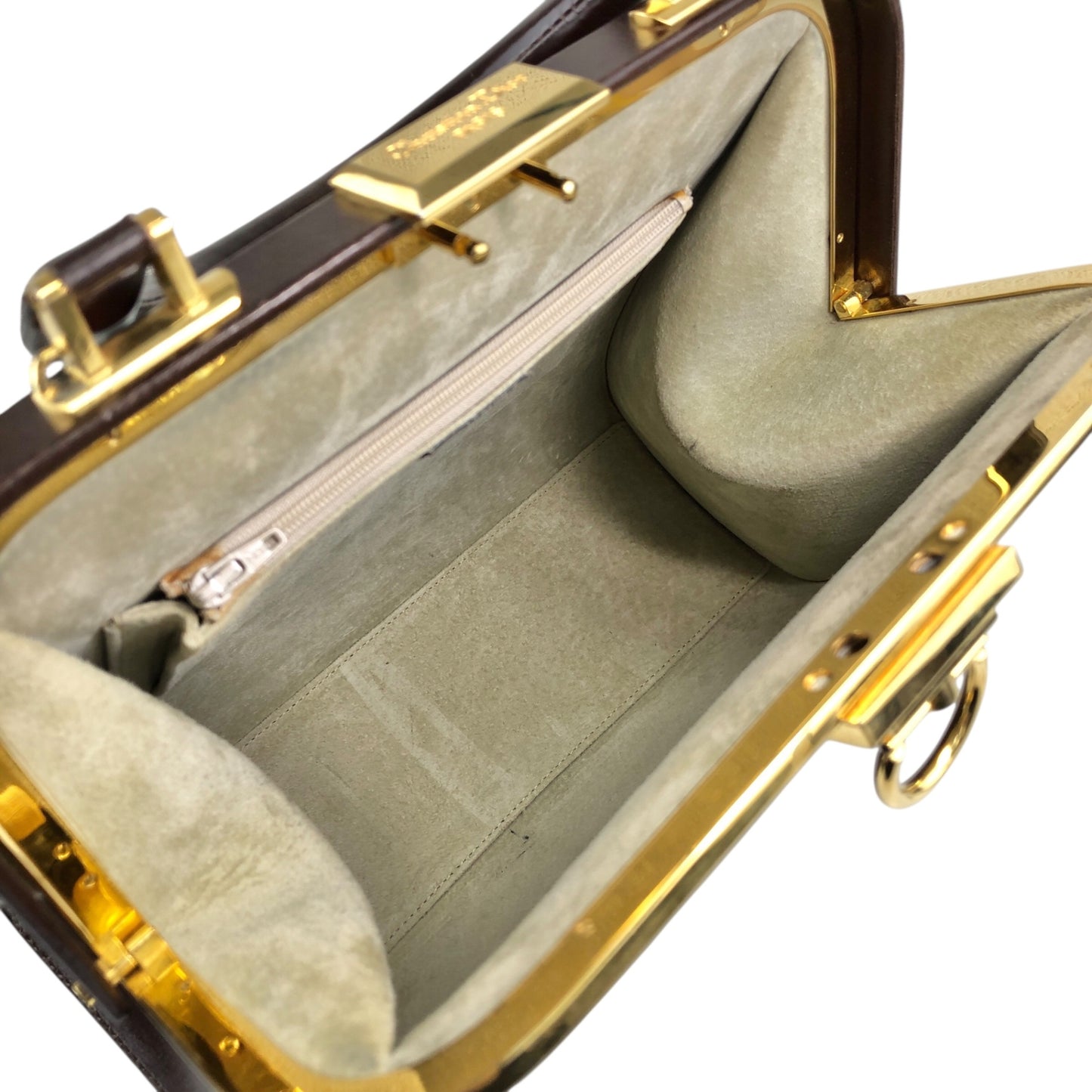 Christian Dior Metal Closure Two-way Handbag Shoulder bag Brown Vintage 2iixfe