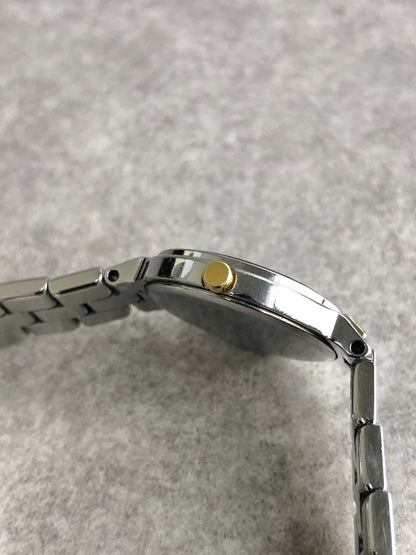 Yves Saint Laurent YSL Logo Watch Silver×Blue Vintage 3x8viy