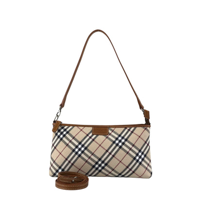 BURBERRY Nova Check Two-way Handbag Shoulder bag Beige Vintage 2zcrez