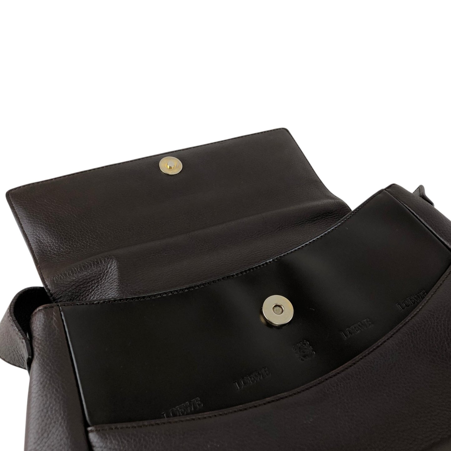 LOEWE Logo Shoulder bag Dark Brown Vintage siikib