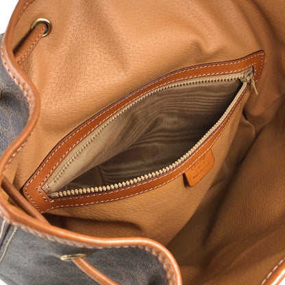 CELINE Macadam Front Buckle Backpack Brown Vintage 22b6rx