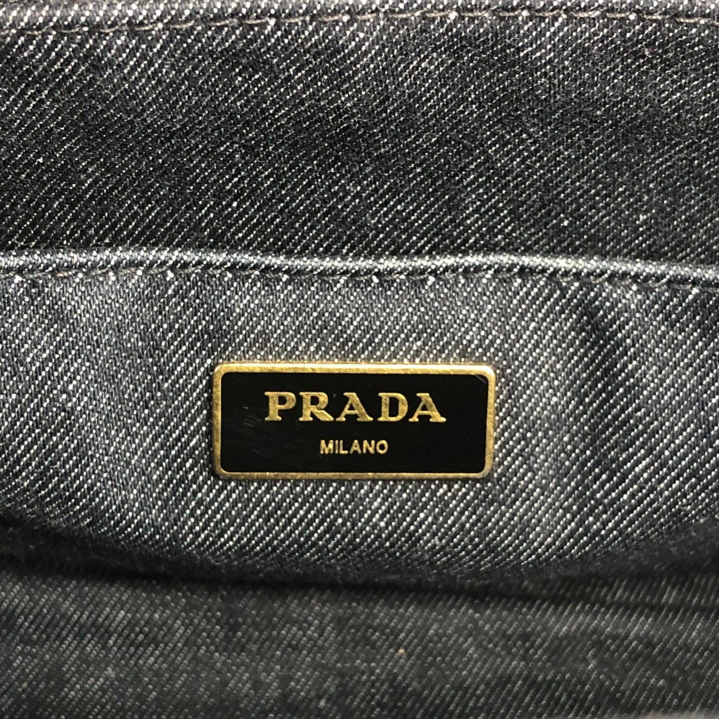 PRADA Canapa Two-way Handbag Shoulder bag Black Vintage ngejs5