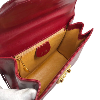GUCCI Two-way Handbag Shoulder bag Red Vintage stnb53