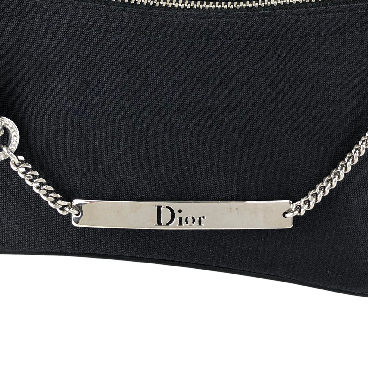 Christian Dior Logo Stone Shoulder bag Black Vintage 3ta7w7