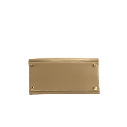Salvatore Ferragamo Gancini Two-way Handbag Shoulder bag Beige Vintage einekb