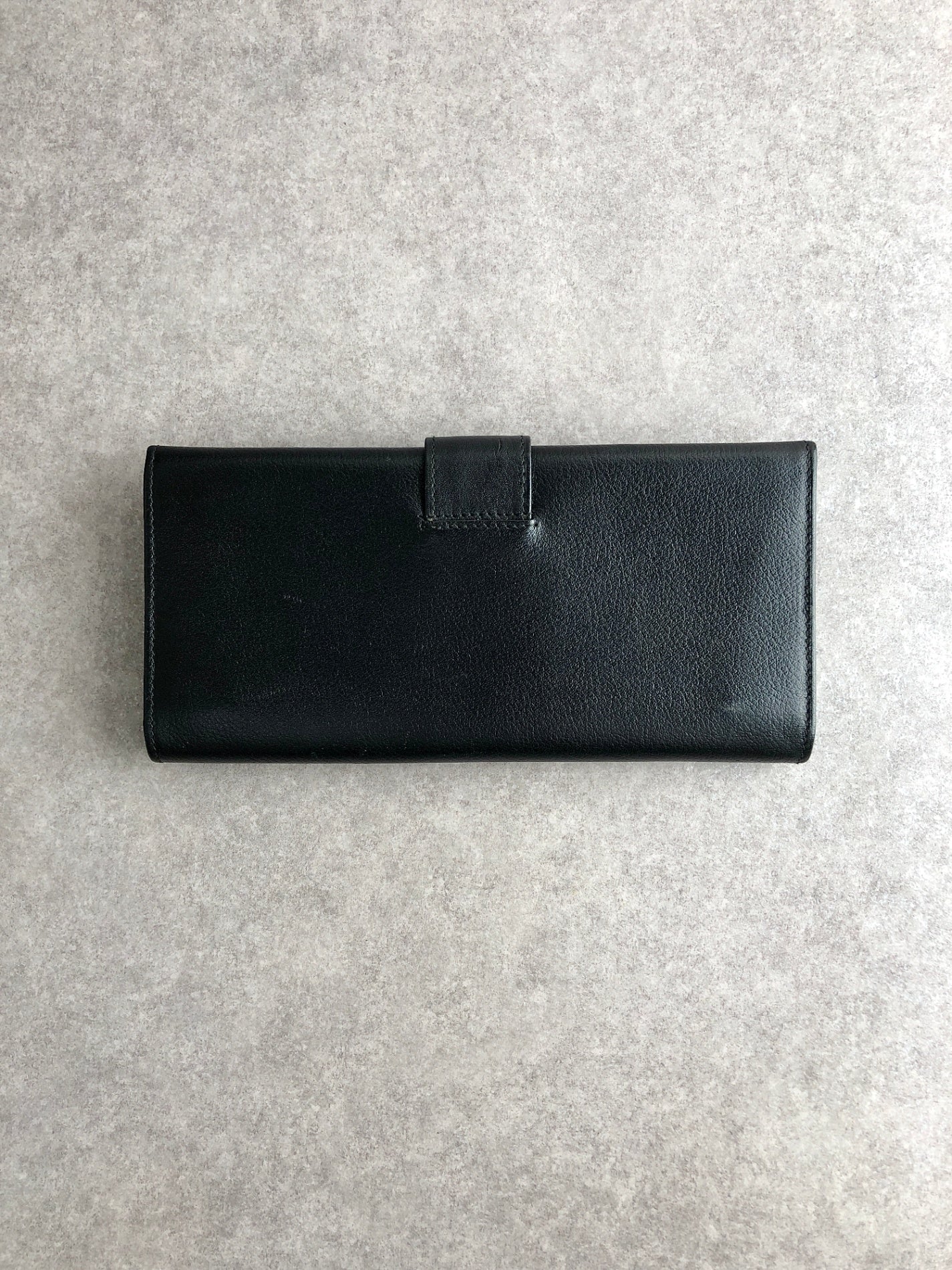 CELINE Horse Bit Long Wallet Black Vintage t6vnxy
