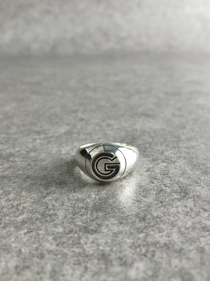 GUCCI G Motif SILVER925 Ring Silver Vintage giripw