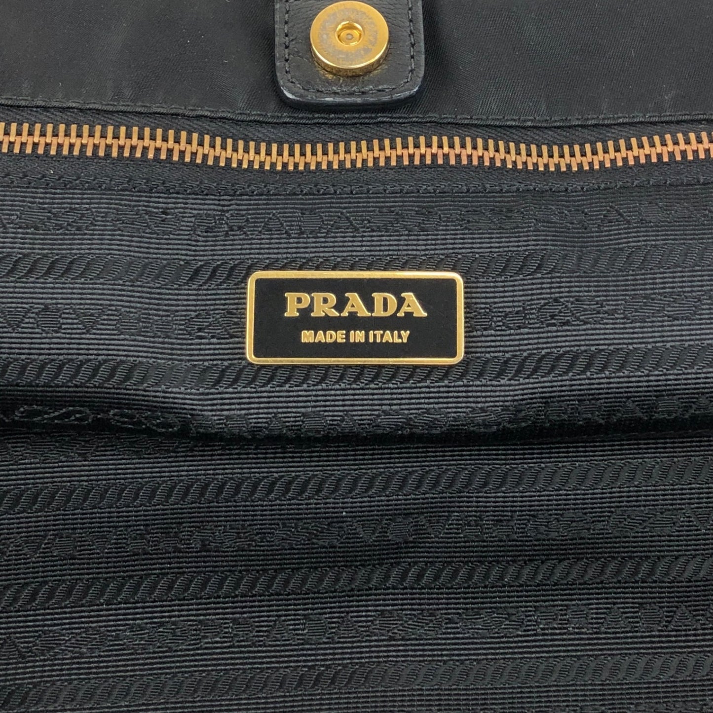 PRADA Tessuto Triangle Logo Two-way Handbag Shoulder bag Black Vintage 2krwdw