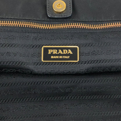 PRADA Tessuto Triangle Logo Two-way Handbag Shoulder bag Black Vintage 2krwdw