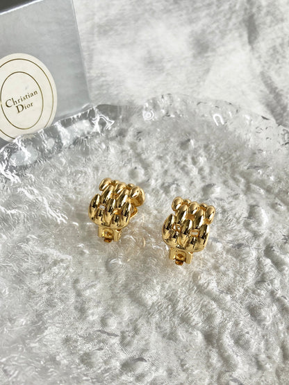 Christian Dior Earrings Gold Vintage  v3vy77