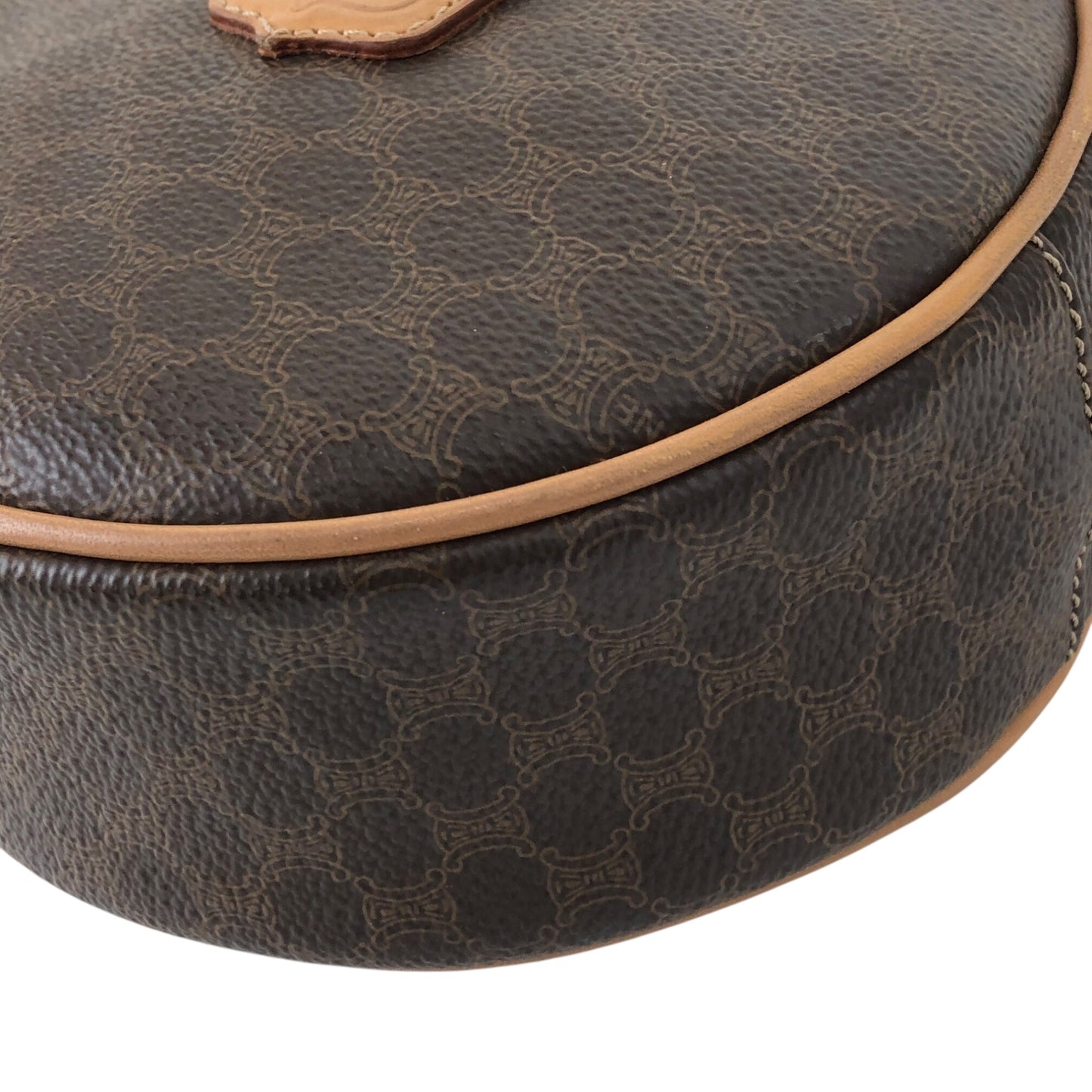 CELINE Macadam Blason Shoulder bag Brown Vintage 6ufdi7