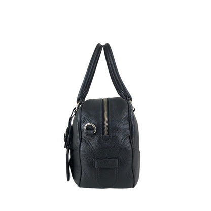 PRADA Logo Two-way Small Boston bag Shoulder bag Black Vintage 6yvxeb