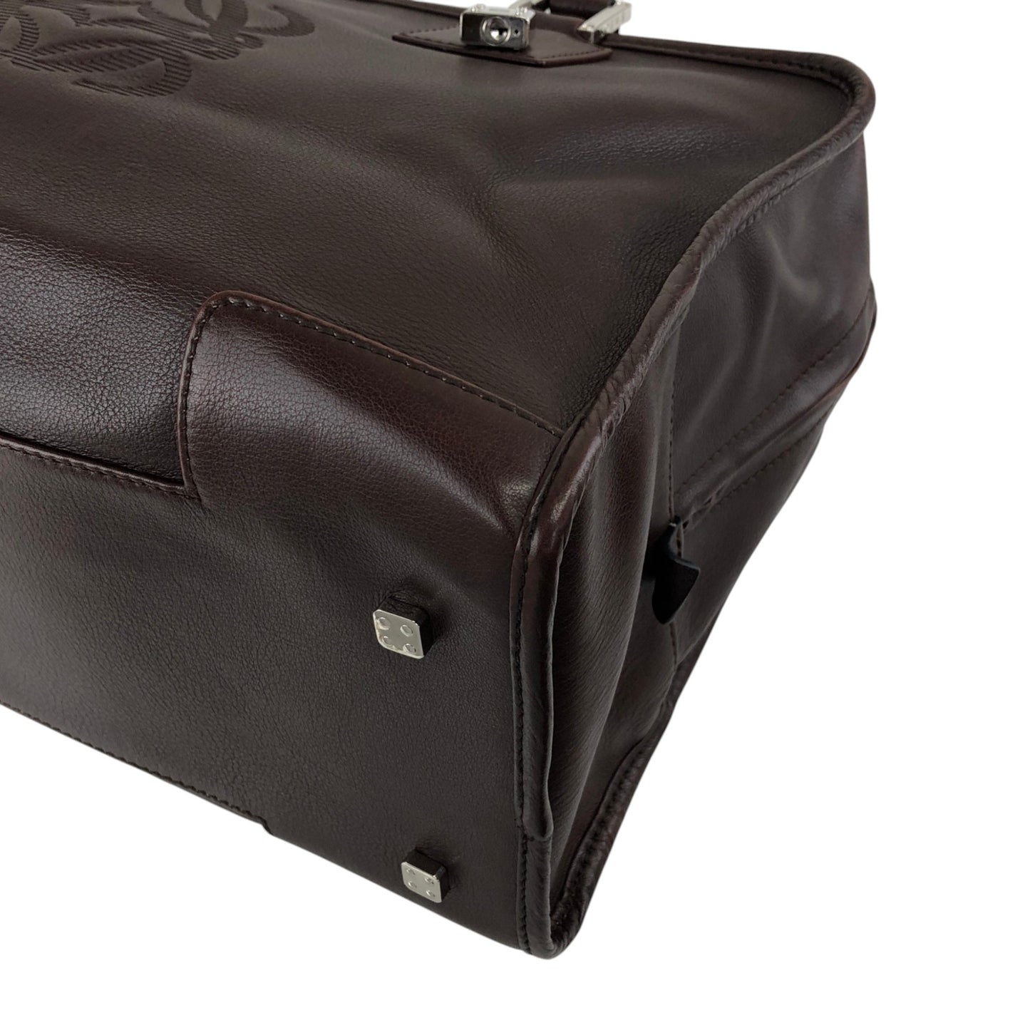 LOEWE Amazona36 Handbag Boston bag Brown Vintage a3rpfj