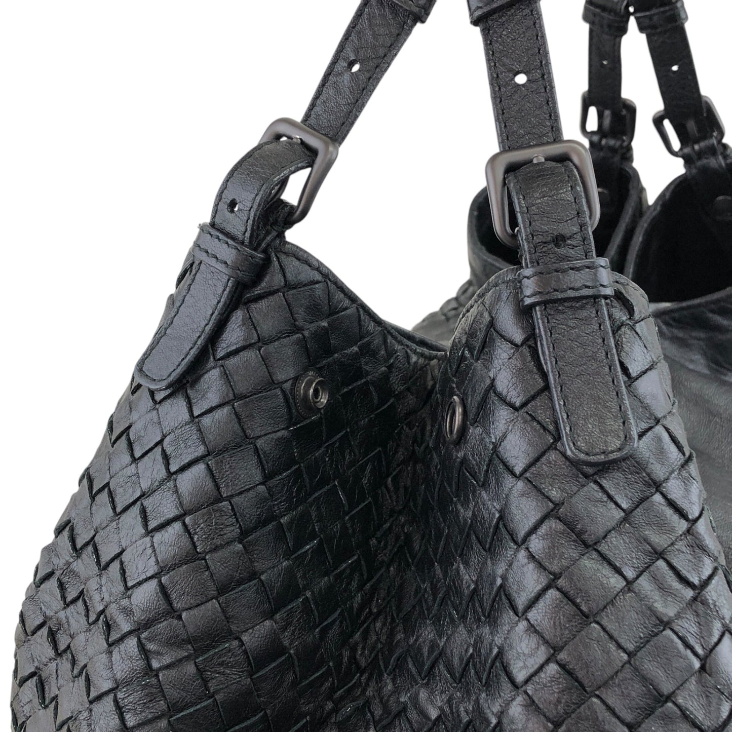 Bottega Veneta Intrecciato Shoulder bag Black Vintage 7fgs3j