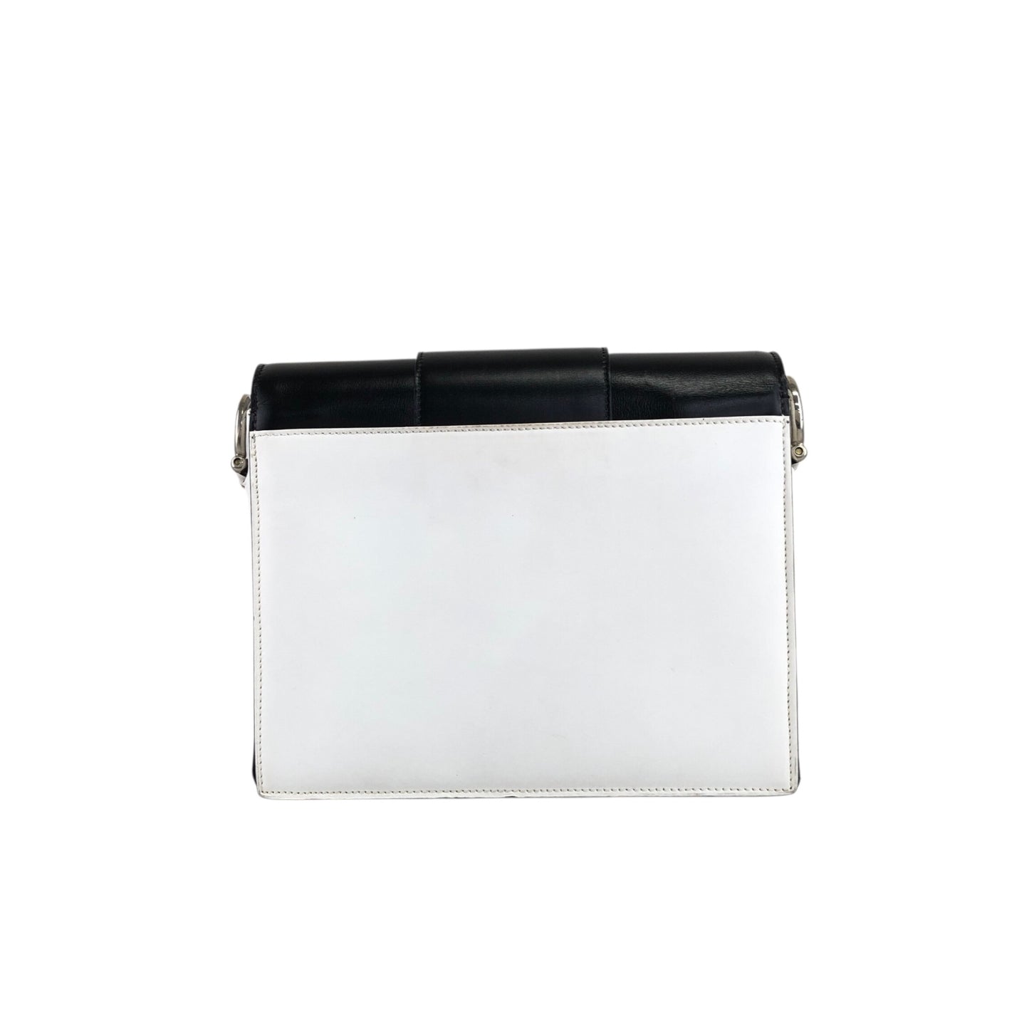 CELINE Shoulder bag White×Black Vintage d2pyg5