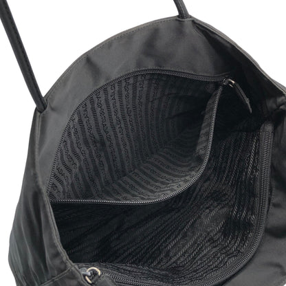 PRADA Triangle Logo Totebag Black Vintage v2r633