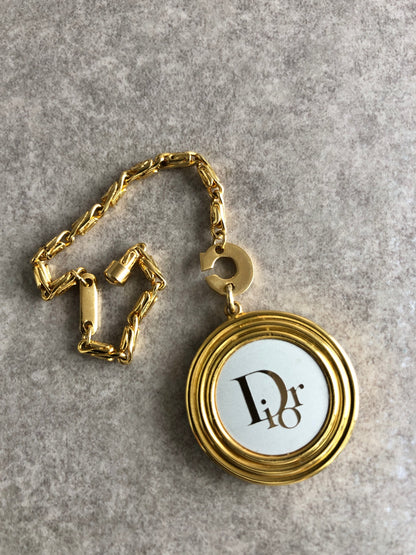 Christian Dior Logo Charm Gold Vintage tgmp3e