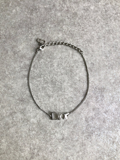 Christian Dior CD Logo Bracelet Silver Vintage hegvaf