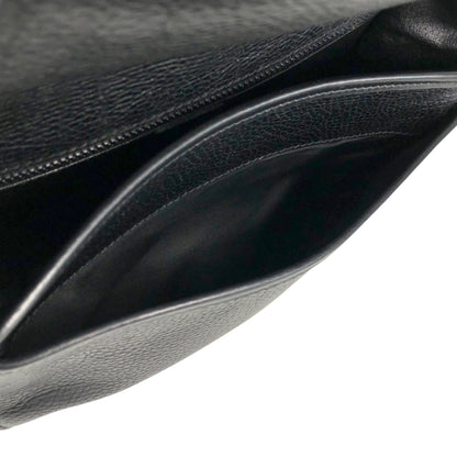 CELINE Blason Front Buckle Shoulder bag Black Vintage 4n3ttr