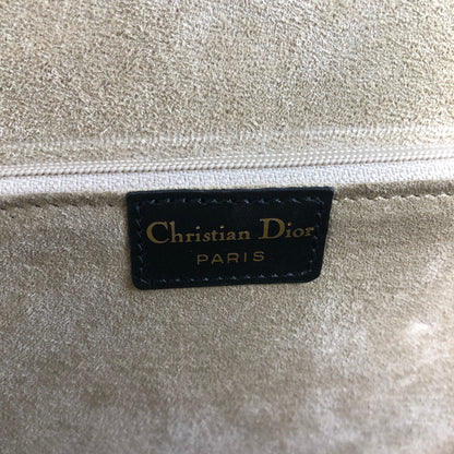 Christian Dior Metal Clasp Handbag Black Vintage 7ncfjz