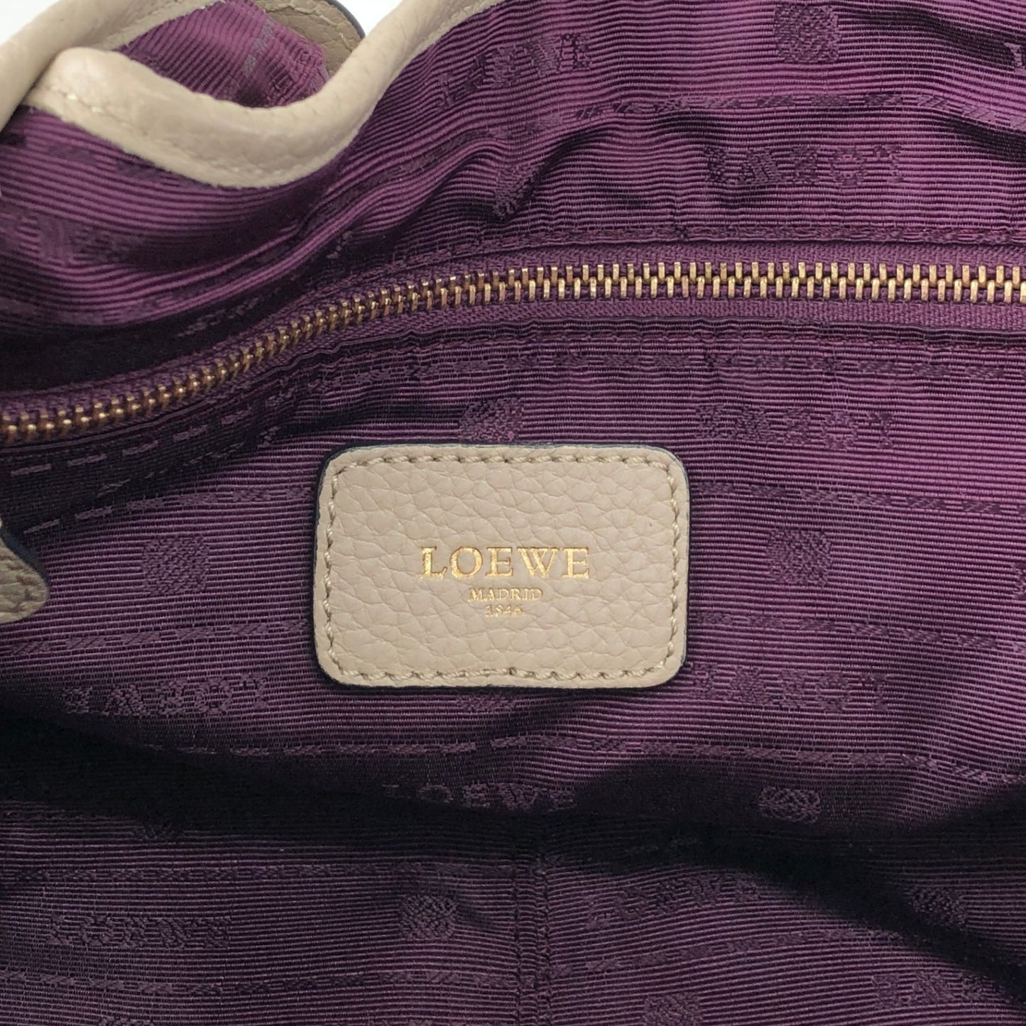 LOEWE Handbag Hobobag Beige Vintage cc6kmu