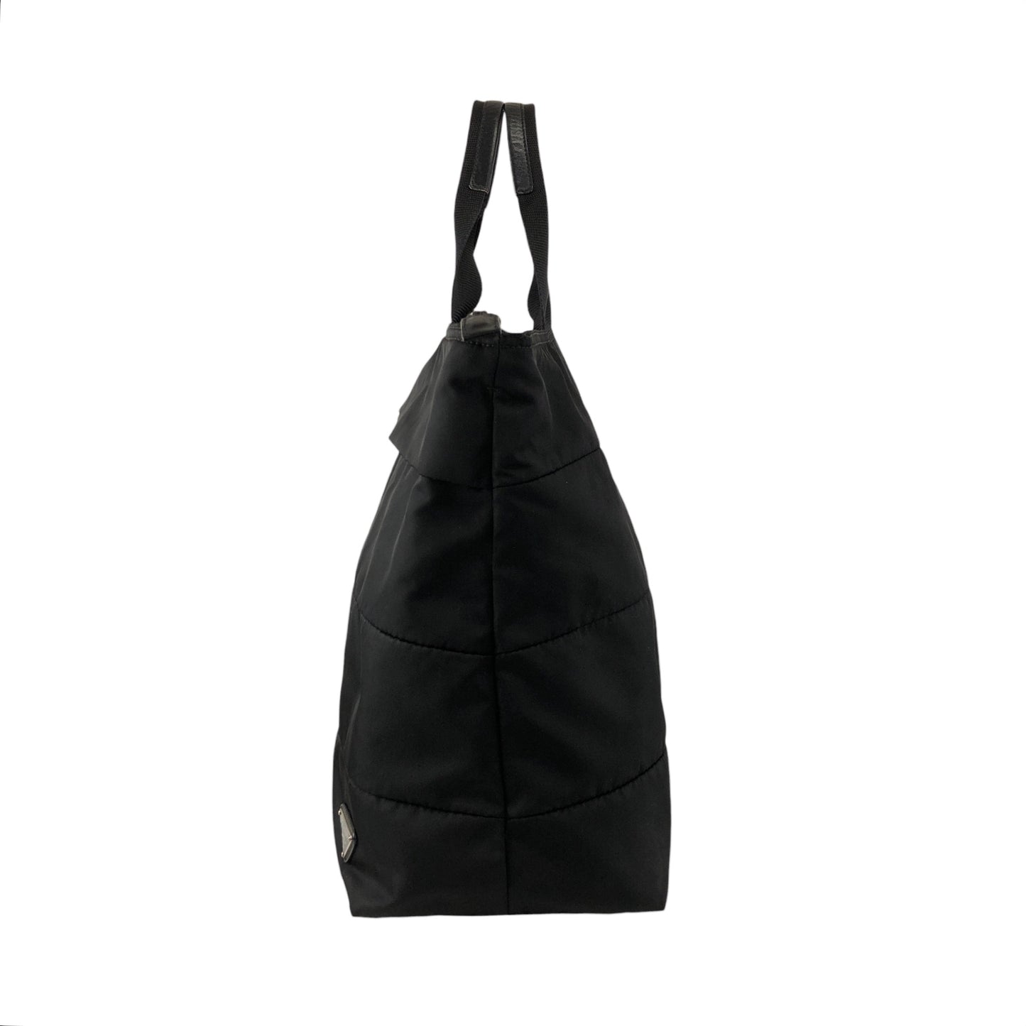 PRADA Tessuto Triangle Logo Two-way Handbag Shoulder bag Black Vintage 4s54ei