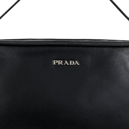 PRADA Logo Pouch Black Vintage e5kf4y
