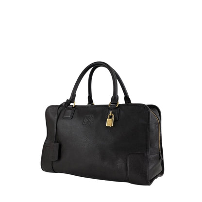 LOEWE Amazona36 Anagram Handbag Boston bag Dark Brown Vintage ihmrwb