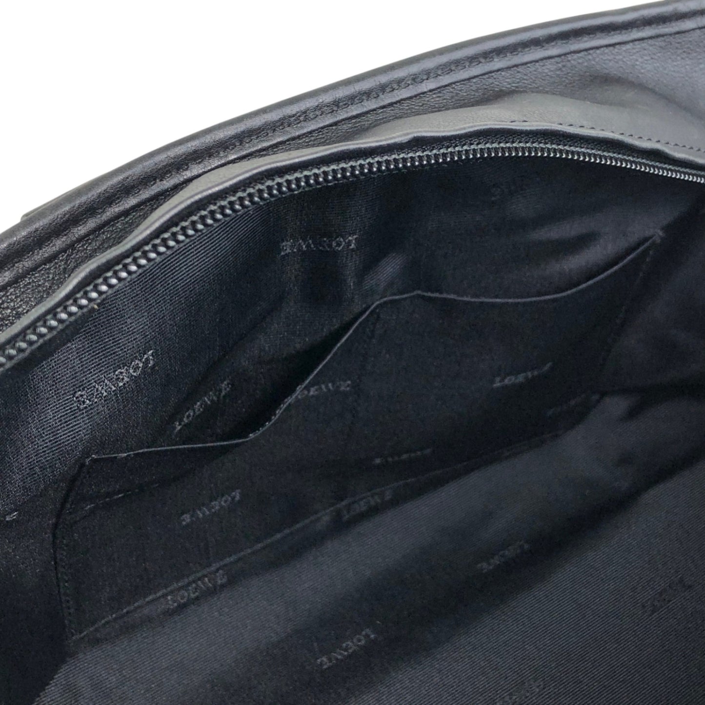 LOEWE Amazona36 Anagram Small Boston bag Handbag Black Vintage gc7zrx