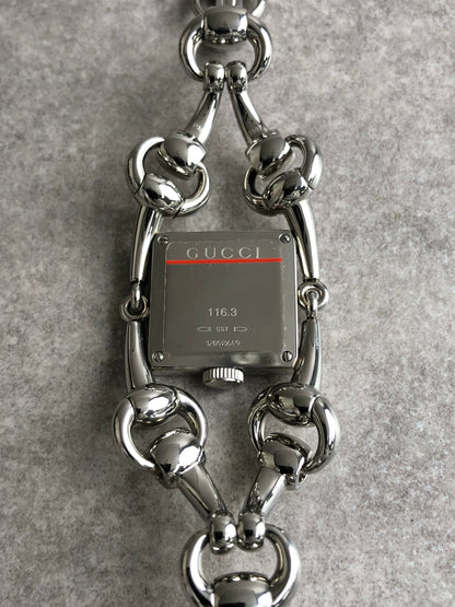 GUCCI Watch Silver 116.3 Vintage tv2tvg