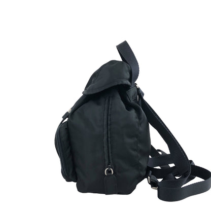 PRADA Triangle Logo Backpack Black Vintage x4kpsj