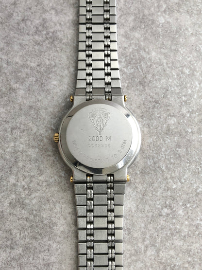 GUCCI Quartz Watch Silver×Gold 9000M Vintage abh865