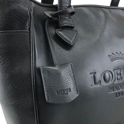 LOEWE Logo Embossed Totebag Black Vintage sfdiue