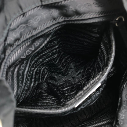 PRADA Triangle Logo Front Pocket Backpack Black Vintage wwwtfy