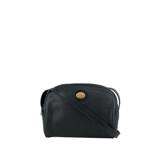 Christian Dior CD Logo Shoulder bag Black Vintage uh6gdz