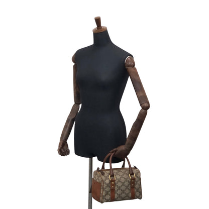 CELINE Triomphe Small Boston bag Handbag Beige Vintage btsixw