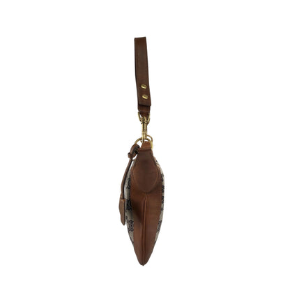 CELINE Macadam Shoulder bag Brown Vintage sun8w8