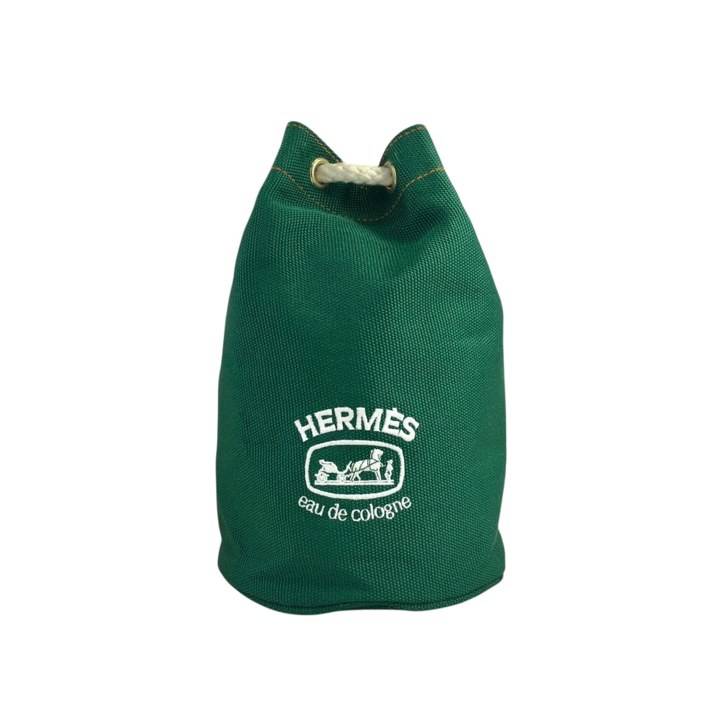 HERMES 抽繩單肩包 綠色 復古 2xk83n