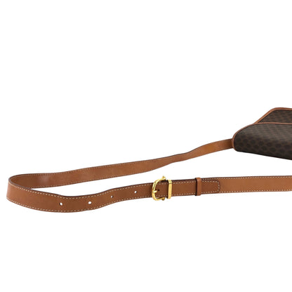 CELINE Macadam Horse Bit Shoulder bag Brown Vintage 3w54jc
