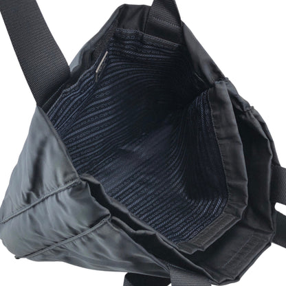 PRADA Tessuto Triangle Logo Totebag Black Vintage fti7ga
