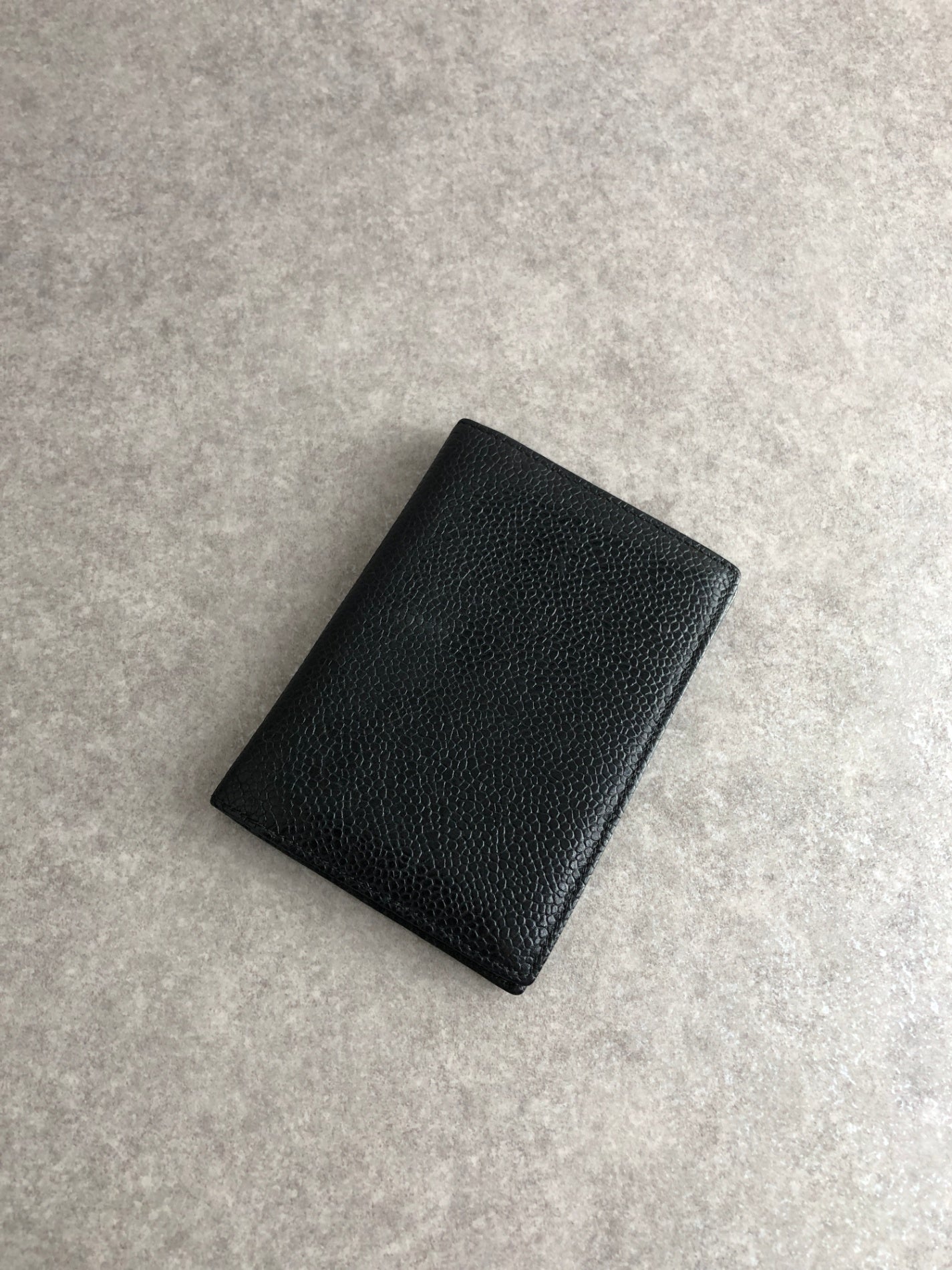 CHANEL Coco Mark Card holder Black Vintage 882n2e