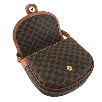 CELINE Macadam Triomphe Shoulder bag Brown Vintage eckras