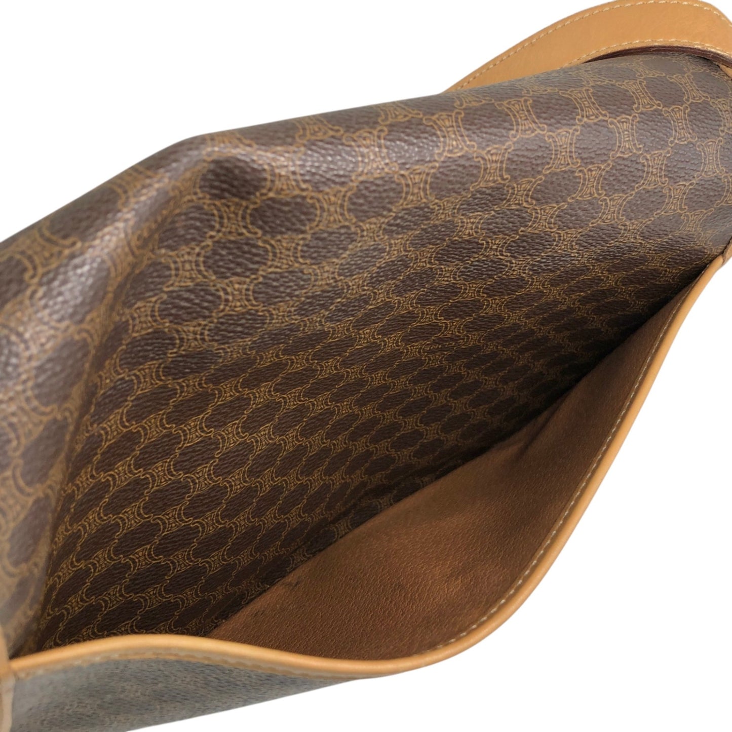 CELINE Macadam Blason Shoulder bag Brown Vintage rtiv5k