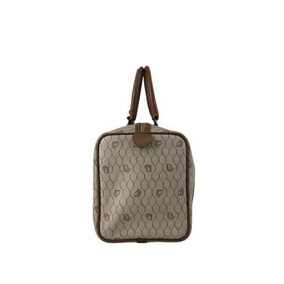 Christian Dior Honeycomb Pattern Handbag Boston bag Beige Vintage y2sxs7