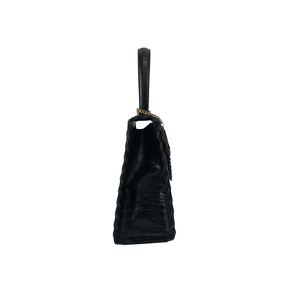 Yves Saint Laurent YSL Charm Handbag Black Vintage dxsc3k