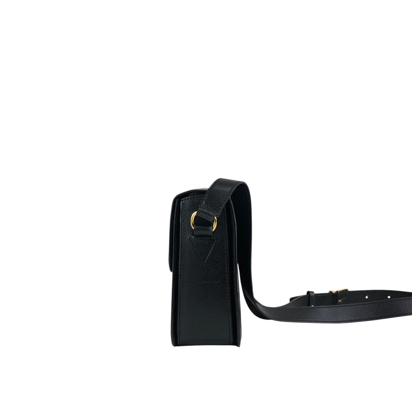 CELINE Turn Lock Shoulder bag Black Vintage jth6xy