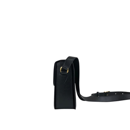 CELINE Turn Lock Shoulder bag Black Vintage jth6xy