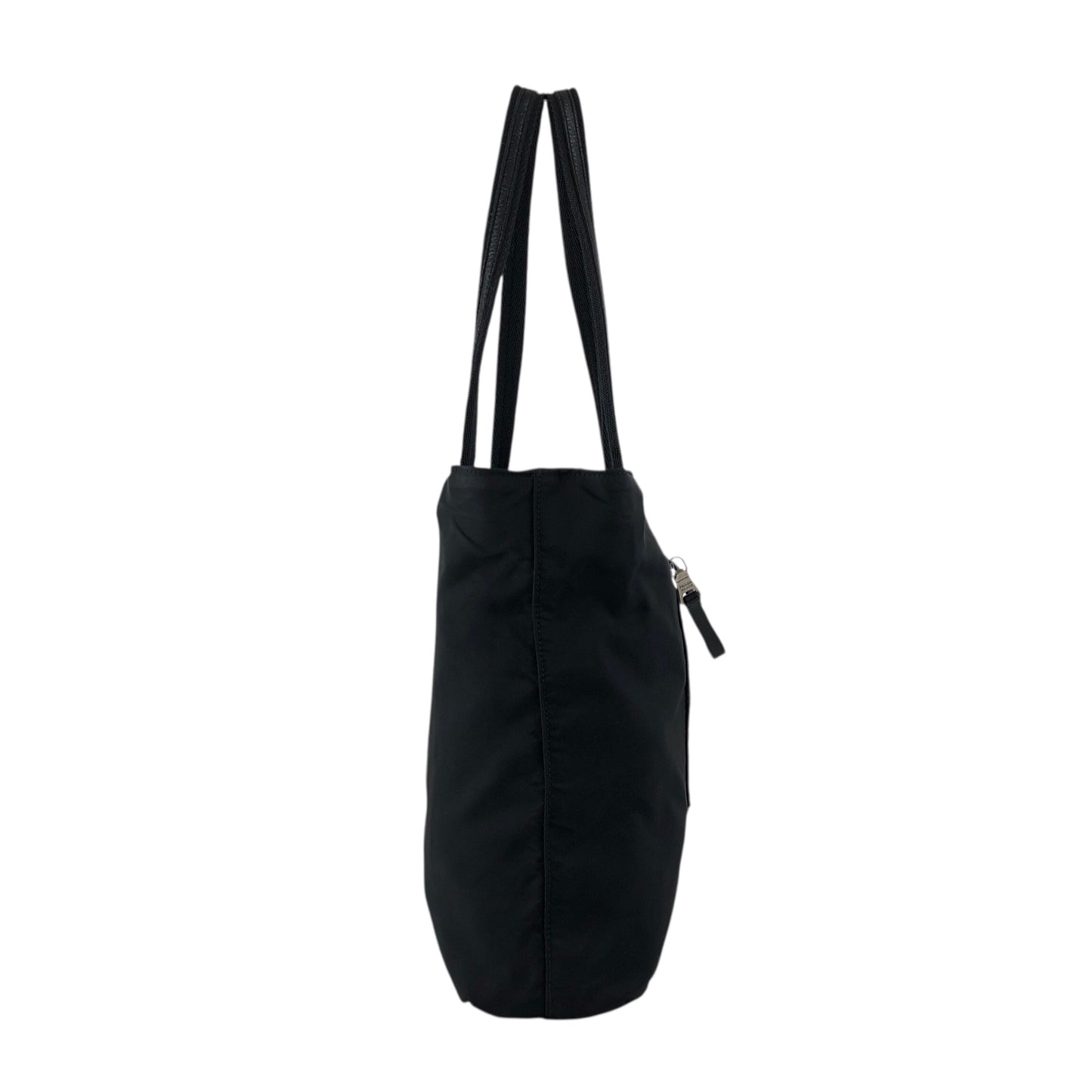 PRADA Tessuto Triangle Logo Totebag Black Vintage f4iv53