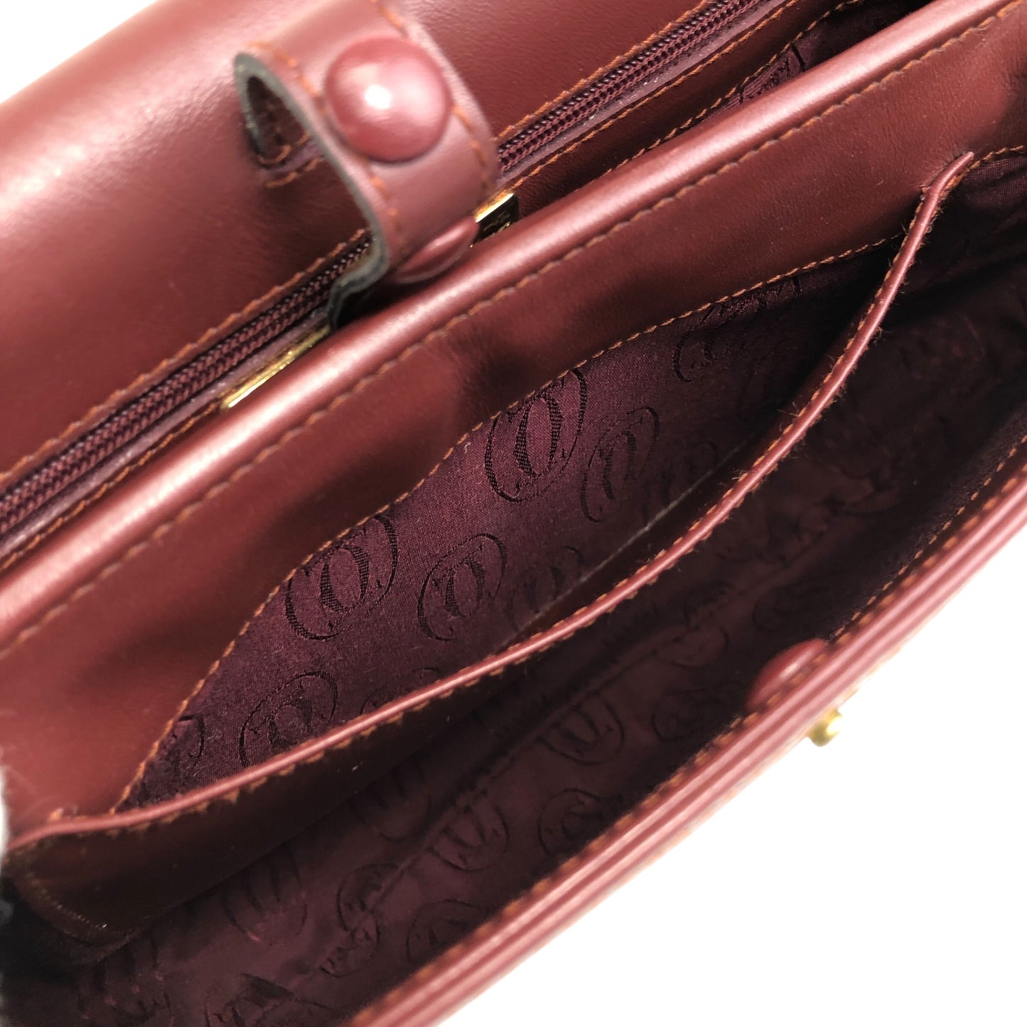 Cartier Logo Shoulder bag Bordeaux Vintage 7wd85j