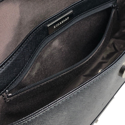 BURBERRY Logo Handbag Black Vintage gw5ren